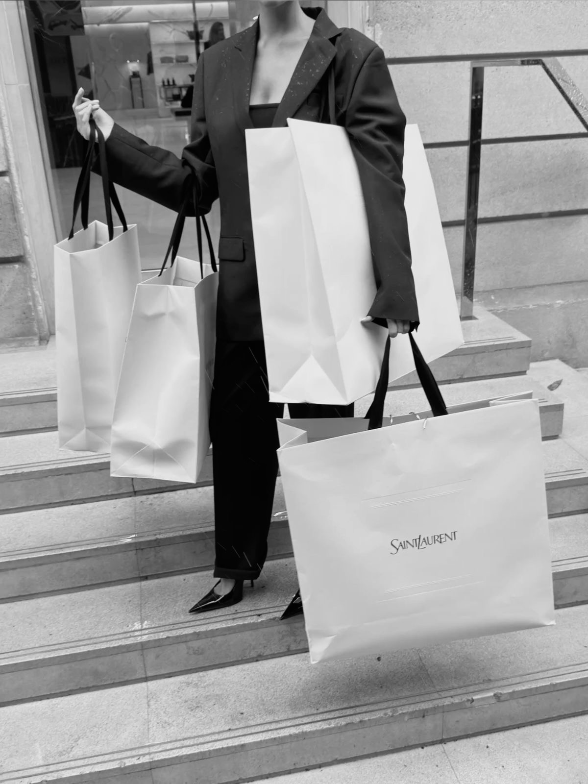 Personal shopping with shopping bags